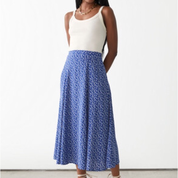 & Other Stories Floral MIDI skirt - Picture 2 of 4